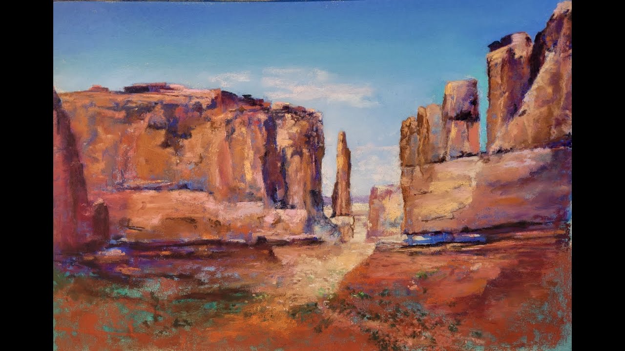 Pastel Demo of Arches National Park's 