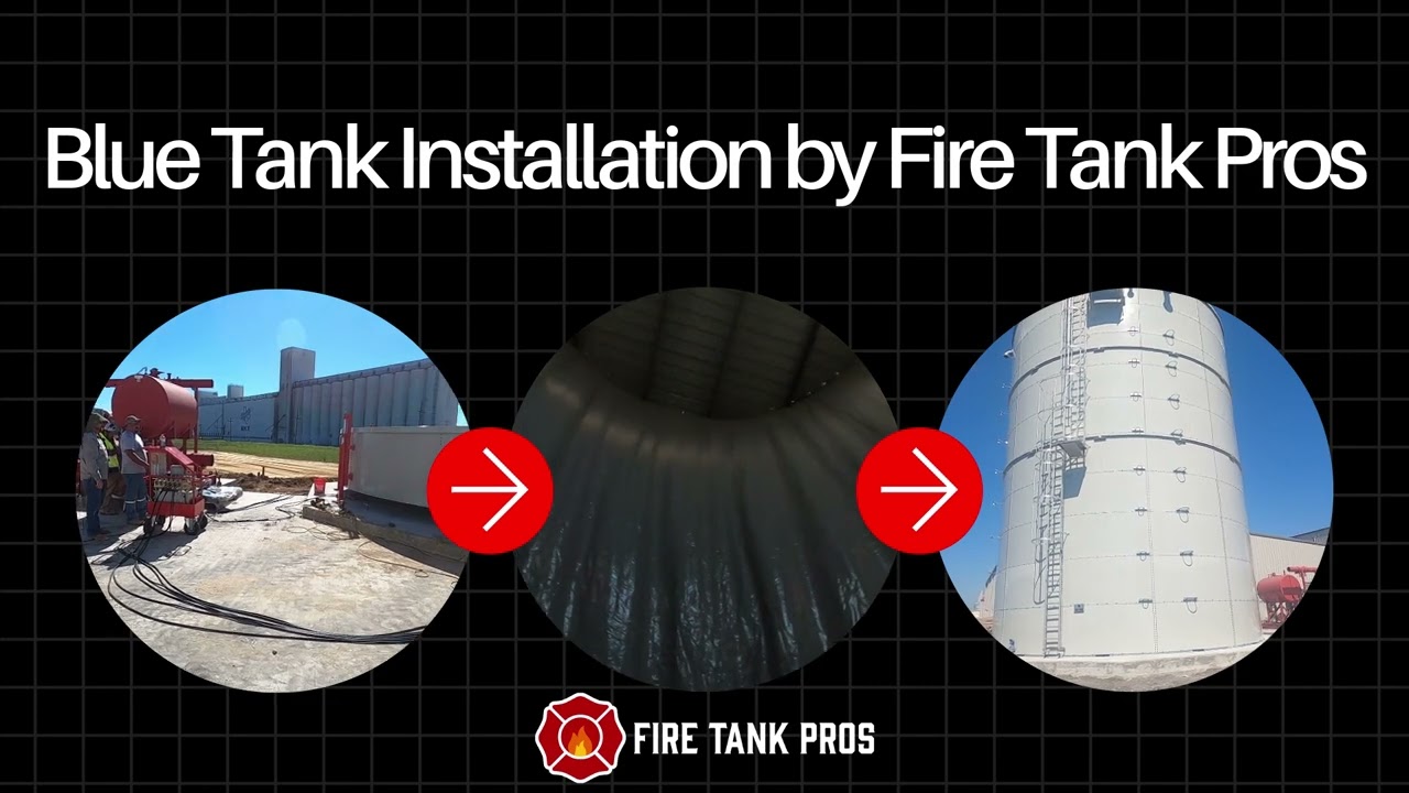 Blue Tank Installation by Fire Tank Pros