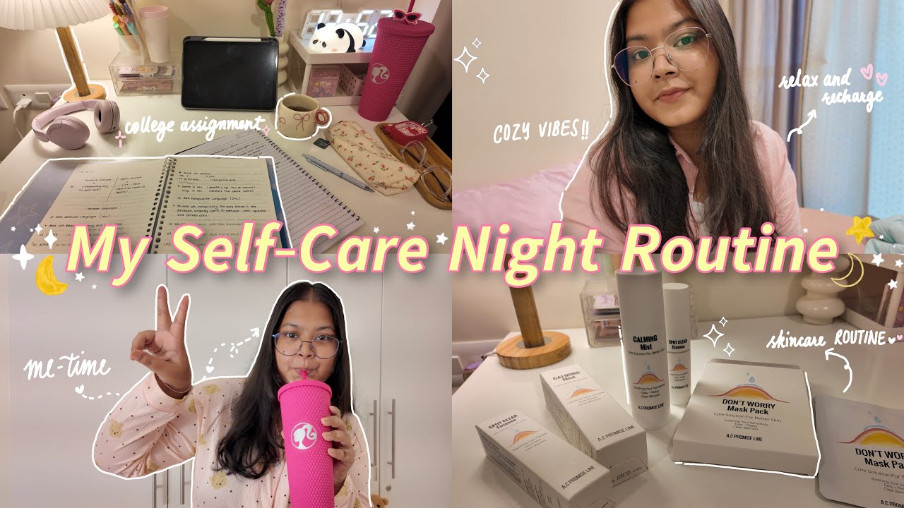 My Cozy Nighttime Skincare Routine🌙✨ | Unwinding after a Hectic College Day~🌸