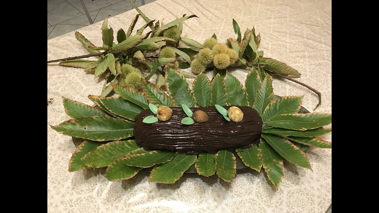 Tronchetto di castagne al cioccolato