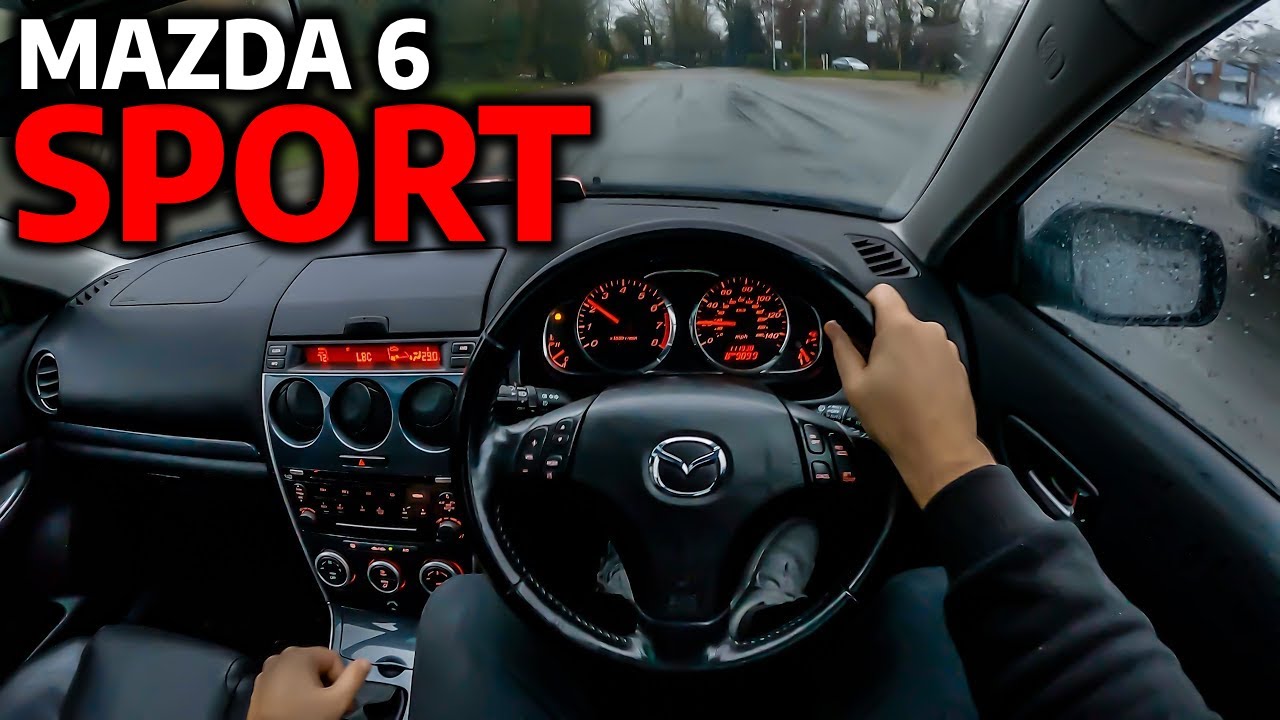 2006 MAZDA 6 SPORT 2.3 PETROL 6 SPPED - POV TEST DRIVE & REVIEW (UK)