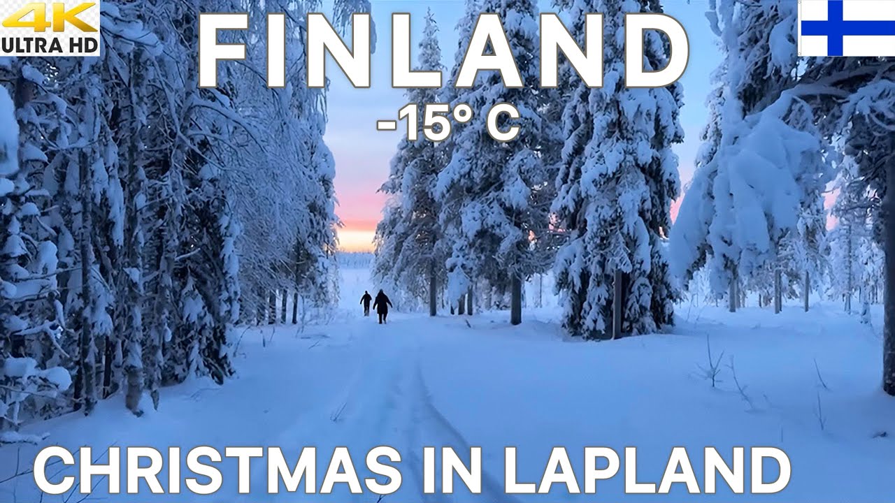 CHRISTMAS IN LAPLND 🇫🇮 🎄4K ARCTIC FOREST WALK AT GOLDEN HOUR IN MASSIVE SNOW | -15&deg;C ❄️ FINLAND 2025