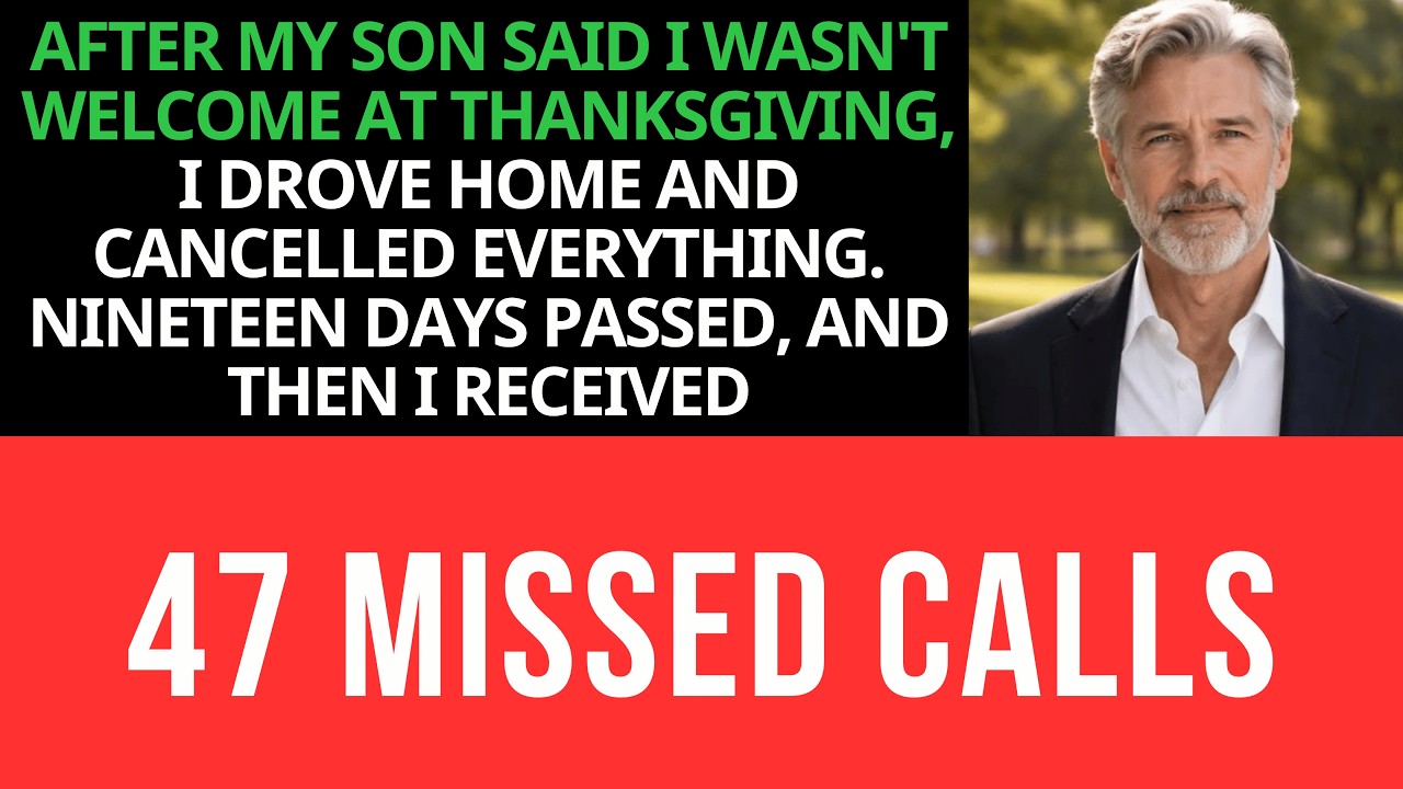 After My Son Told Me I Wasn't Welcome at Thanksgiving, I Quietly Cancelled Everything I Was P...