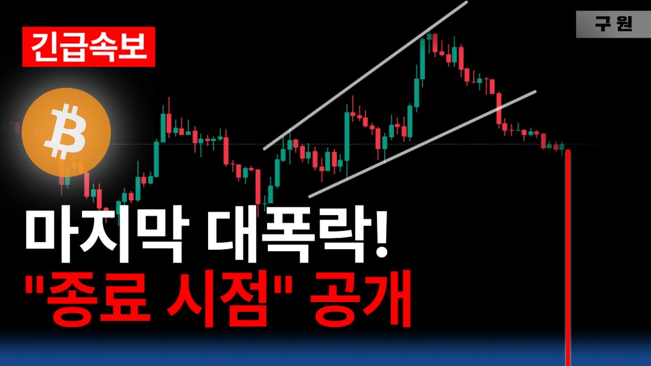비트코인 상승 관점 폐기! 하락 '여기'서 끝납니다.