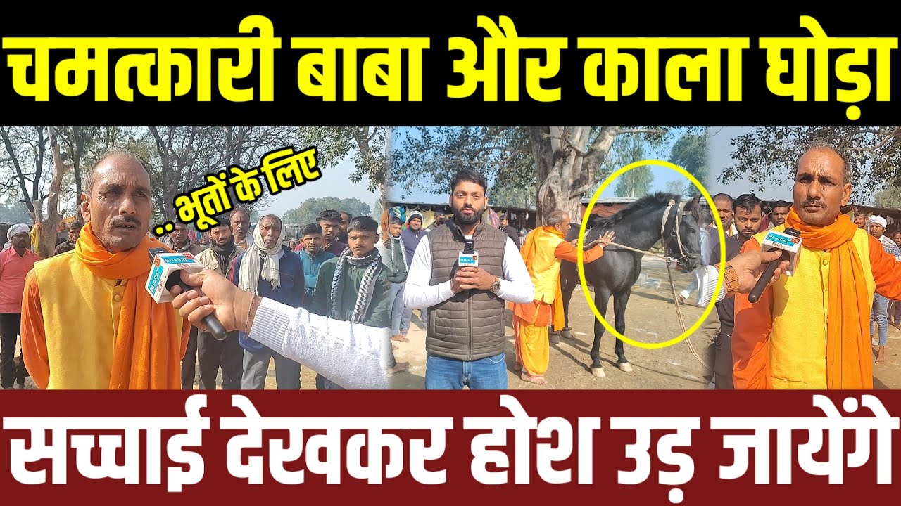 #pratapgarh चमत्कारी बाबा के काले घोड़े पर चौंकाने वाला खुलासा देख होश उड़ जायेंगे पूरी रिपोर्ट Live