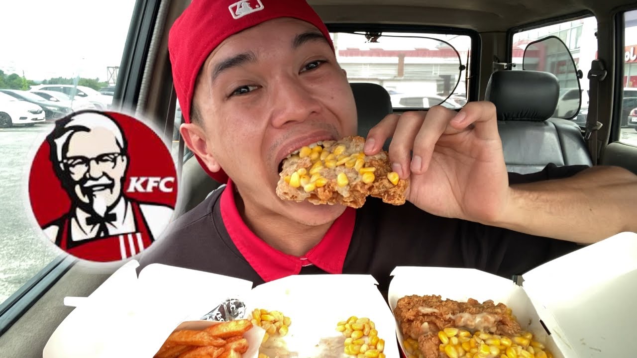 KFC 's Ala King Zinger Steak Bucket Mukbang *didn't end well*