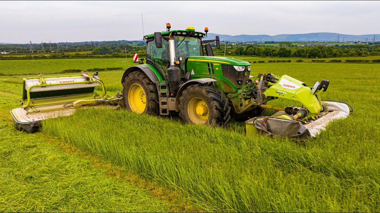Mowing Silage | John Deere 6250R & Claas Disco Triple Mowers