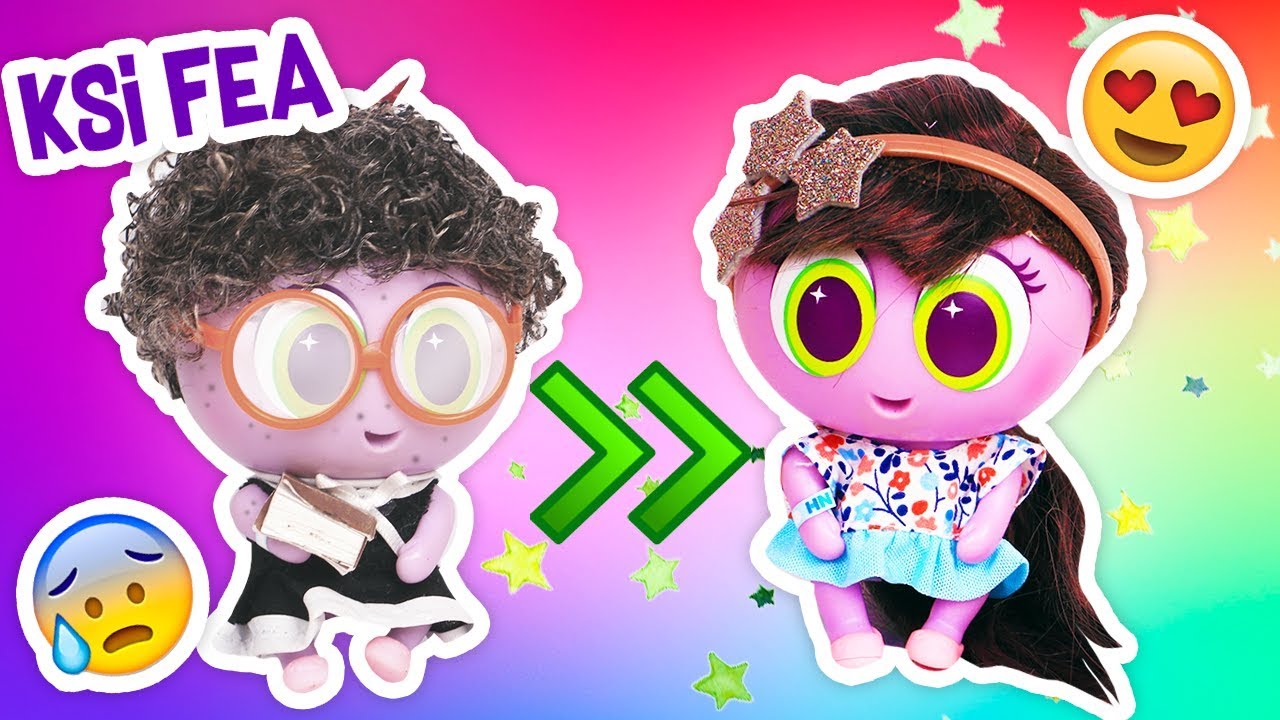 KSI FAMILIA: CAMBIO DE LOOK de FEA a la Chica MAS HERMOSA y POPULAR 😍- Juguetes Fantasticos