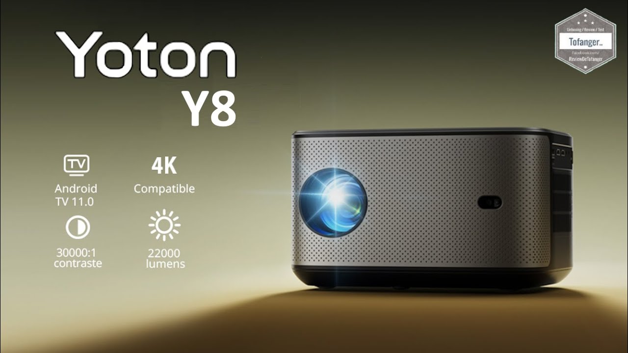 Проектор YOTON Y8 - видеопроектор 1080P и поддержка 4K -Android9, Wi-Fi, BT и Mirracast - Распаковка