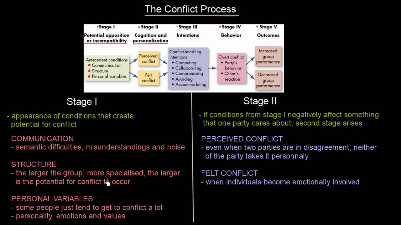 Conflict Process - Stages I and II | Organisational Behavior | MeanThat