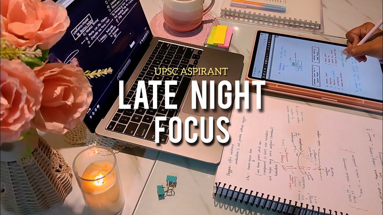 Midnight Study With me | 3 Hours | No Distraction|  50-10 Pomodoro | UPSC aspirant 