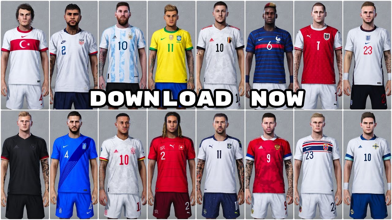 PES 2020 National Teams Euro 2021 Kits Update Download