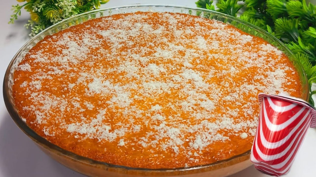 بسبوسة كيك 😋سهلة اقتصادية لذيذة جداا بحجم عائلي مستحيل تجربيها ومتعوديهاش 