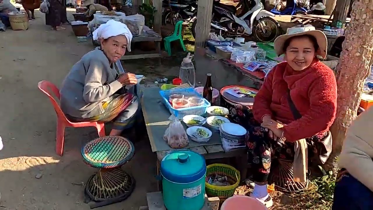 เที่ยวกาดเต่าเชียงตุงของกินตามหมู่บ้านၵၢတ်ႇတဝ်ႇၵဵင်းတုင်ကျိုင်းတုံစျေးကတ်တောင်ရွာ Kard Tao marketday