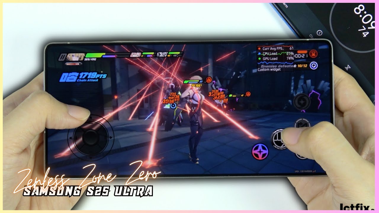 Samsung Galaxy S25 Ultra Zenless Zone Zero Gaming test | Snapdragon 8 Elite, 120Hz Display