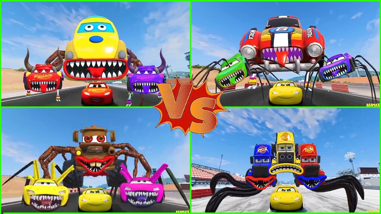 ULTIMATE CAR BATTLE! 🚗🔥 McQueen Eater vs Mega Monster Trucks | GTA 5 FIGHT