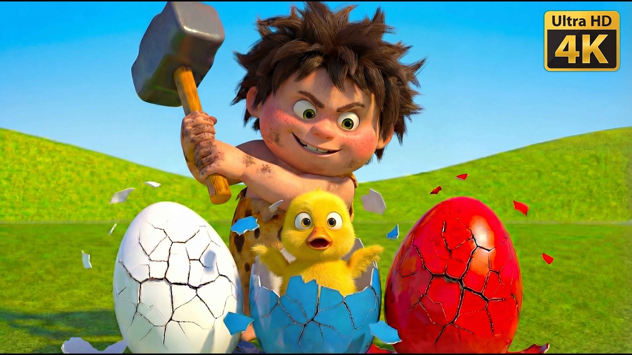 Oh No 😱 Caveboy Stole Eggs from Old MacDonald&rsquo;s Farm 🥚🐥 | Farm Story for Kids🚜