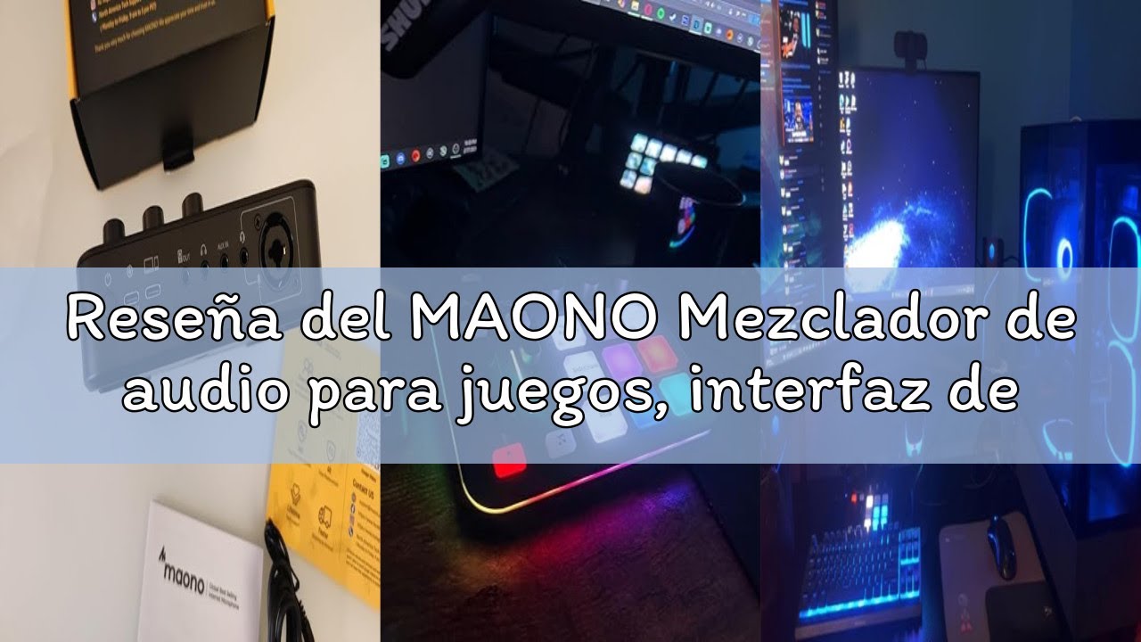 Reseña del MAONO Mezclador de audio para juegos, interfaz de audio con preamplificador profesional,