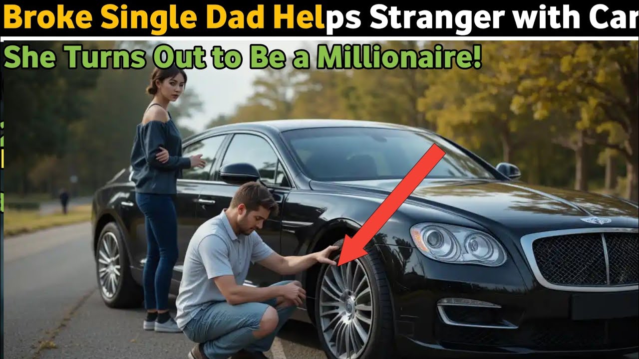 Broke Single Dad Helps Stranger with Car&hellip; She Turns Out to Be a Millionaire