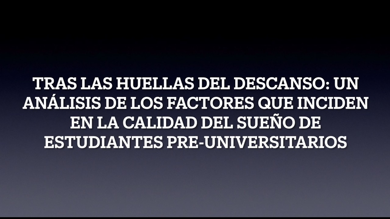 Tras las huellas del descanso: Un análisis de los factores que inciden en la calidad de sueño de est