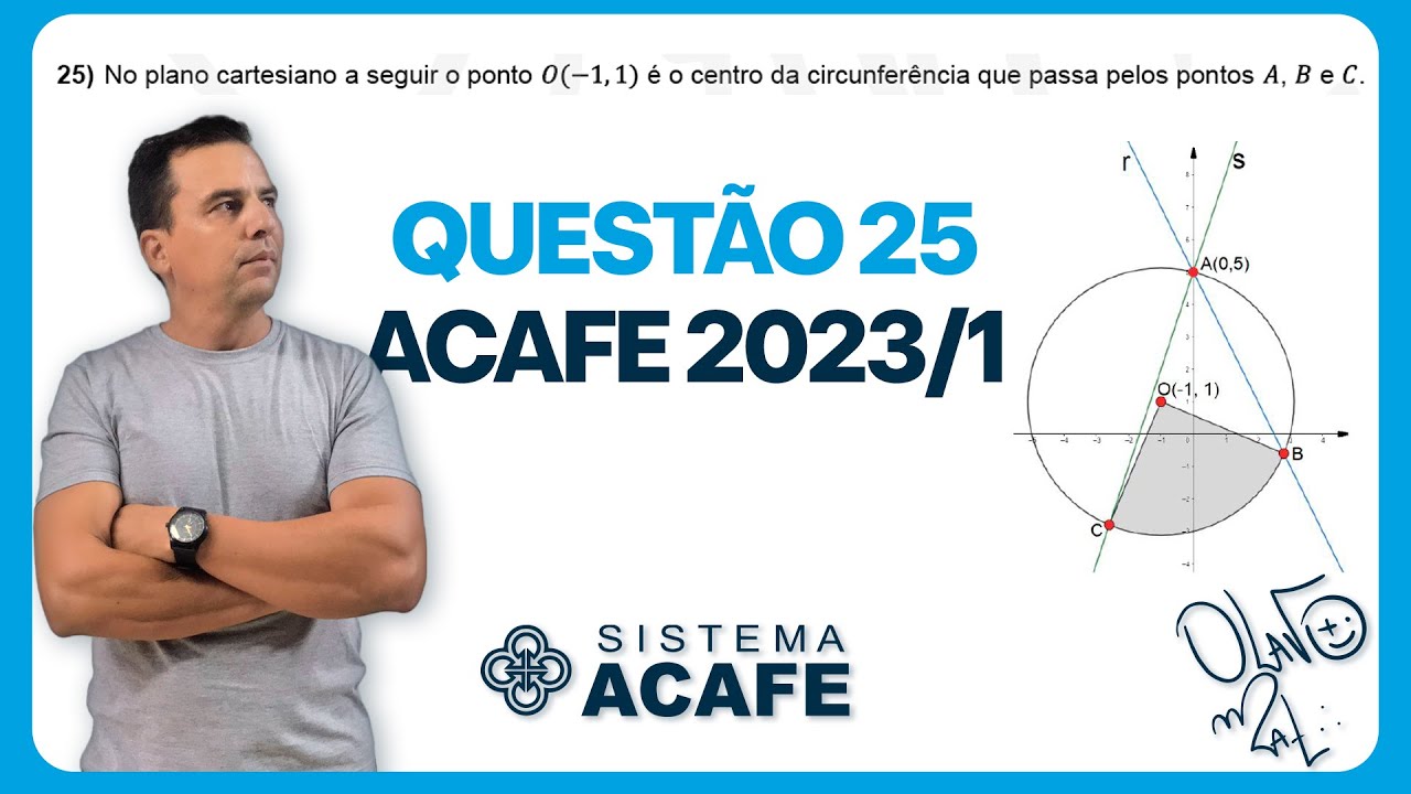 Questão 25 - Vestibular ACAFE 2023/1 Medicina - Prof. Olavo - Matemática