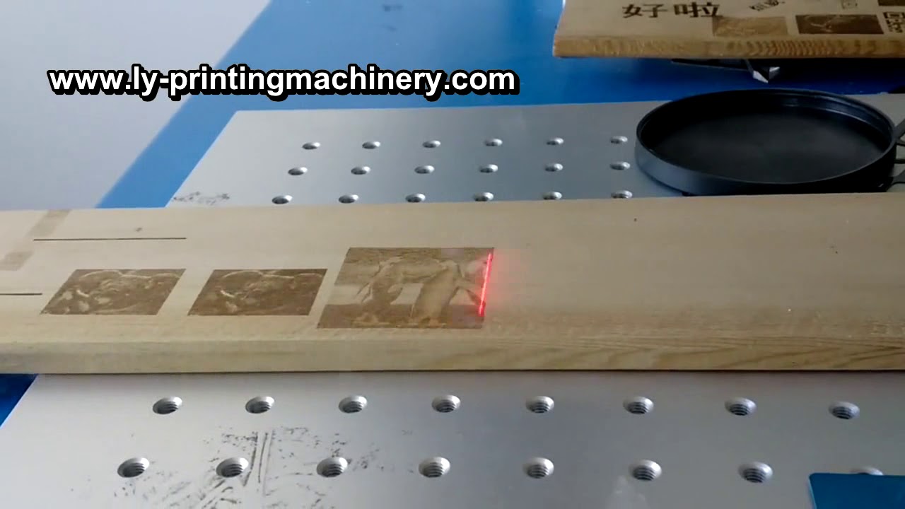 Fiber 20W Laser marking machine for wood