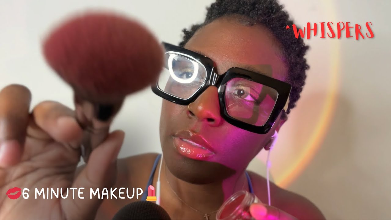 ASMR Doing your makeup in 6 minutes (fast) 💄💋