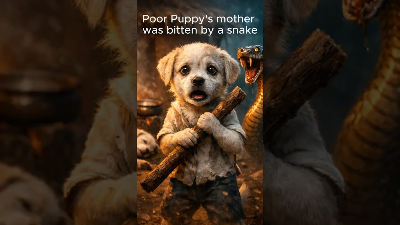 Puppy's Life SAVED After Mother's Snake Bite!