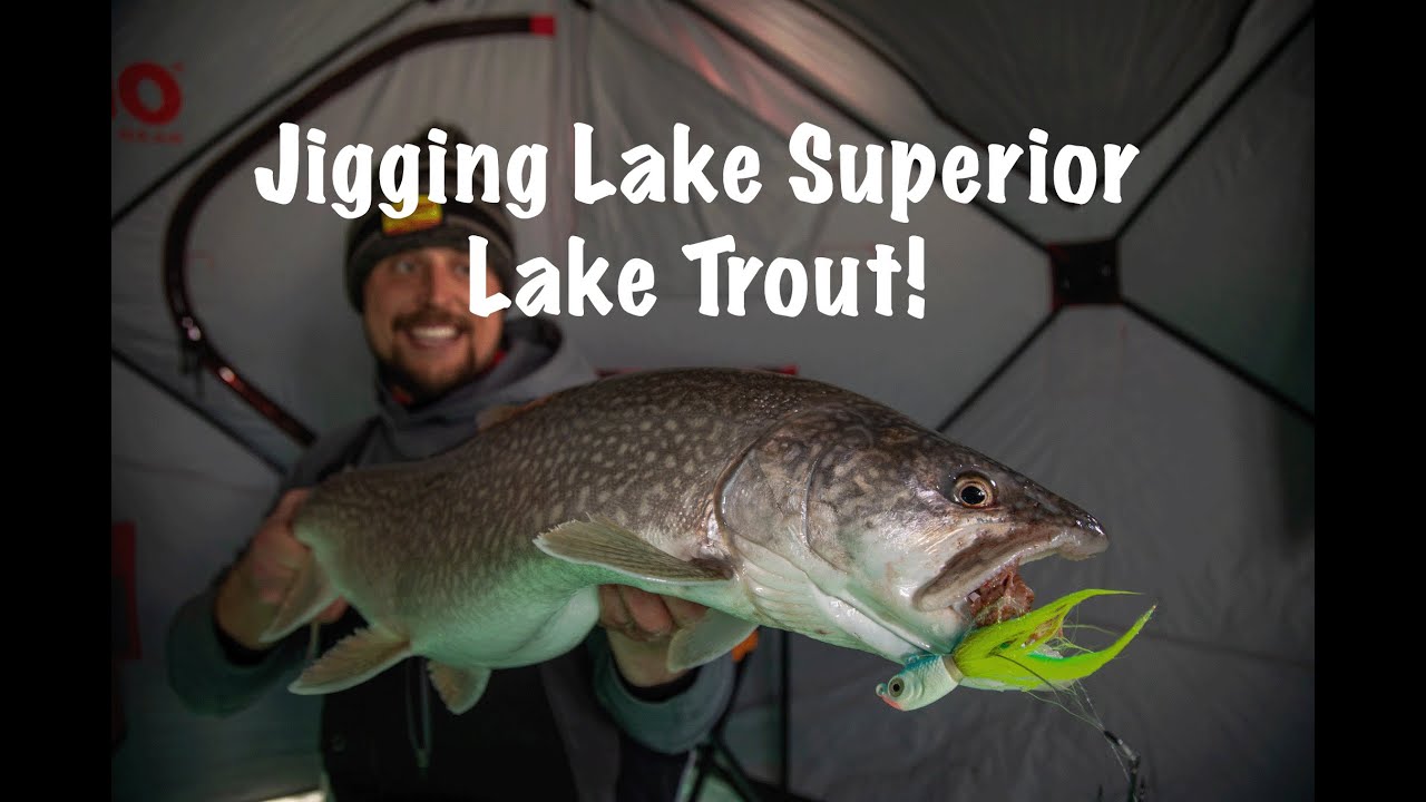 Jigging Lake Trout on Lake Superior!