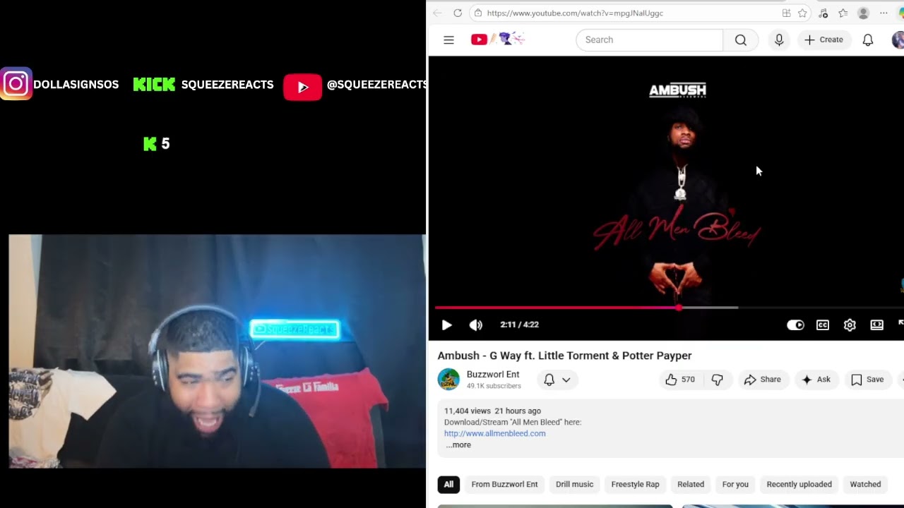 Ambush - G Way ft. Little Torment & Potter Payper| Reaction 