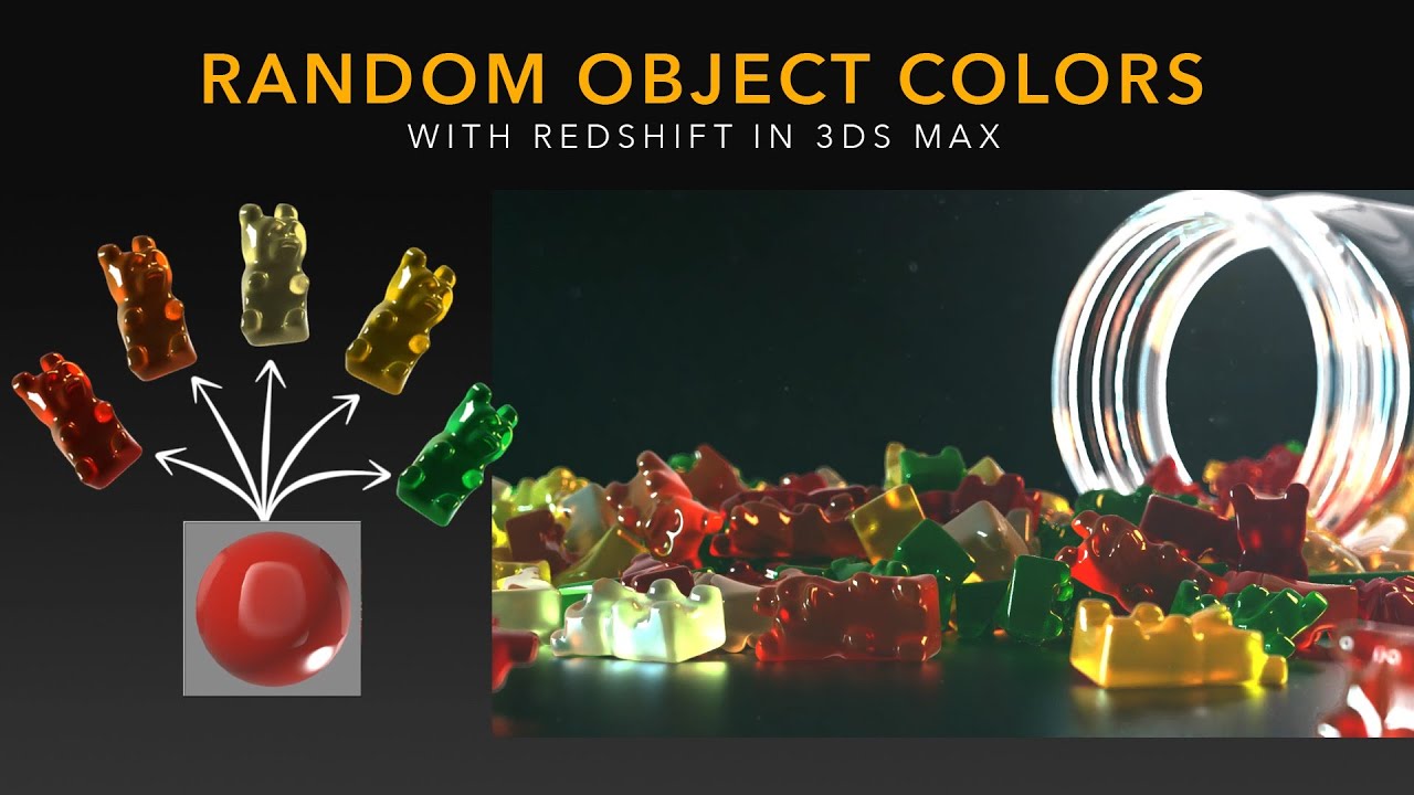 Random Object Colors with Redshift in 3ds Max