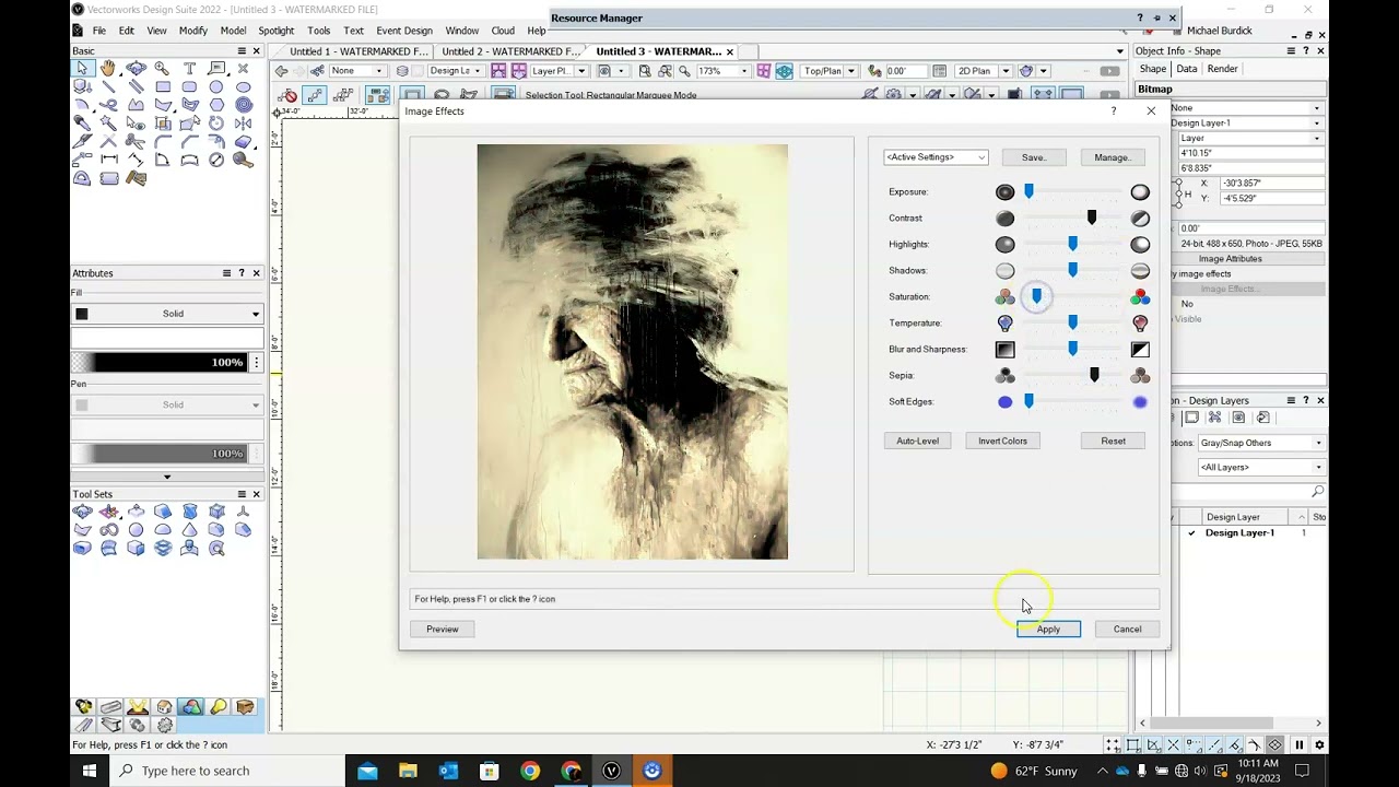 Vectorworks 9: more 3D tools, Extrude along path, sweep
