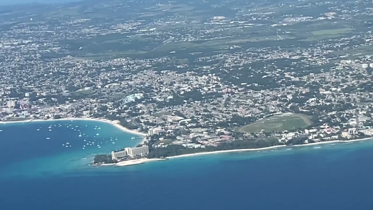 Landing in Barbados on a perfect day 🏝