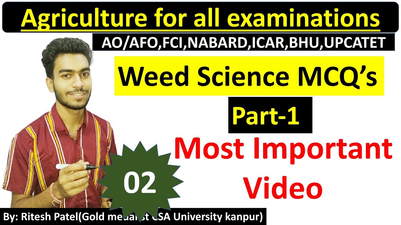 Weed science|IBPS SO|AO/AFO|BHU|JRF|UPCATET|AGRICULTURE