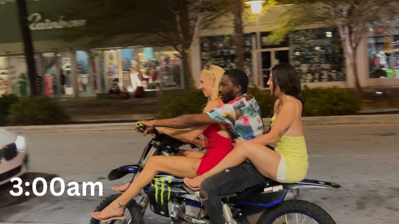 DIRTBIKES OUT AFTER MIDNIGHT IN MIAMI !!!!