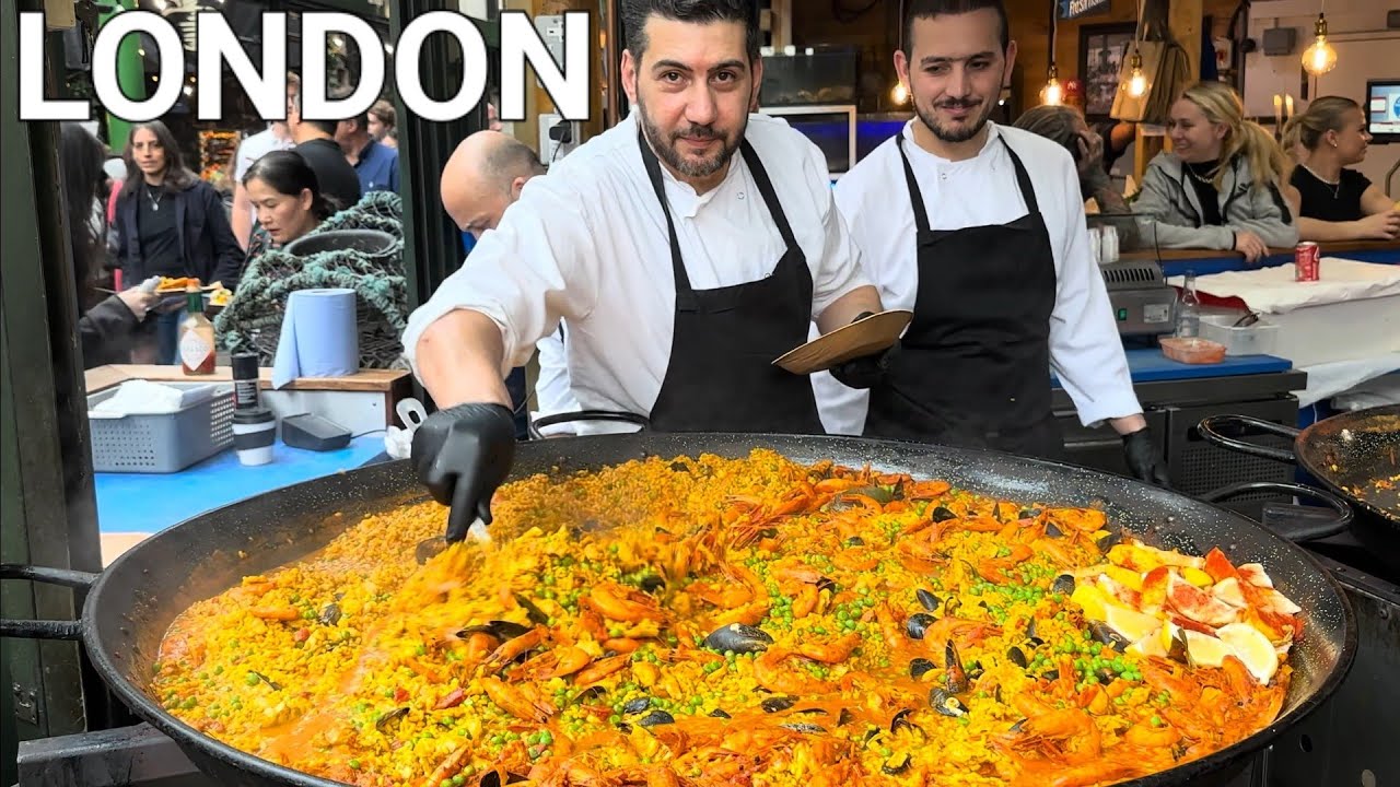 🇬🇧👩‍🍳🥘🍳 LONDON ENGLAND, LONDON STREET FOOD, BOROUGH MARKET TO TOWER OF LONDON, LONDON CITY WALK, 4K