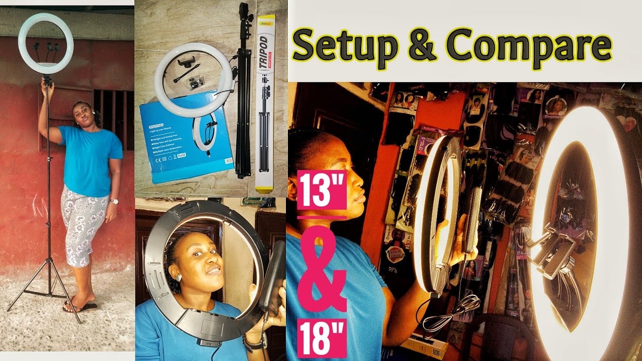 Comparing 18 and 13 inches ring lights