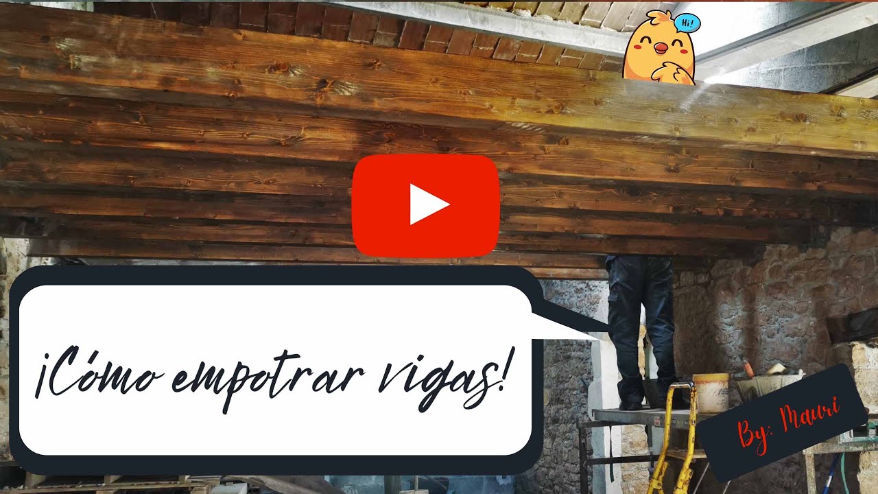 👷‍♀️ 👷Como EMPOTRAR VIGAS de MADERA en la pared (tutorial PASO a PASO)👀🙌
