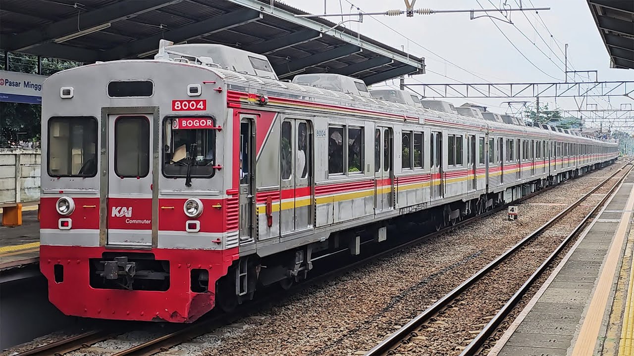 [4K] Stasiun Pasar Minggu: Kompilasi KRL JR 205, TM 6000, Tokyu 8000 | Commuter Line Lin Bogor