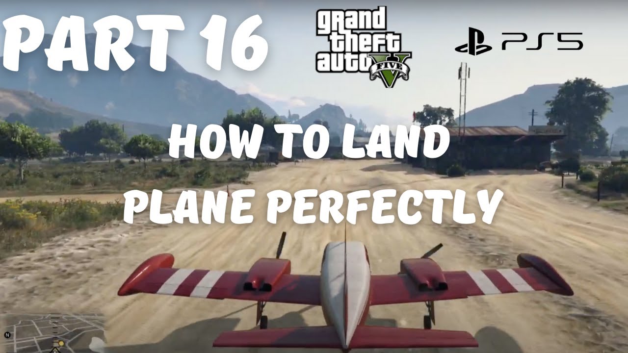 How to Land Plane Perfectly - GTA 5 Telugu - PART 16 - PS5 India