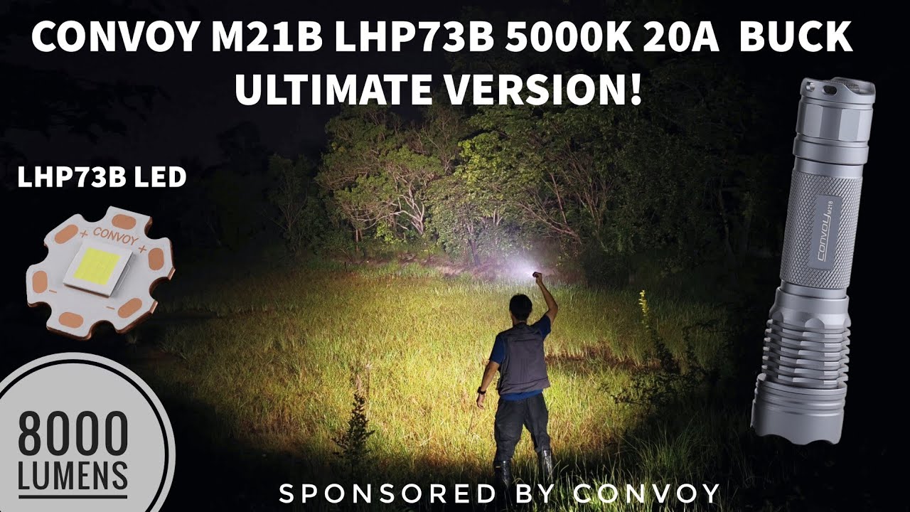 ULTIMATE! Convoy M21B LHP73B 5000K 3V 20A Buck Driver Review & VS M21B XHP50.3 HI 5000K 6V 8A