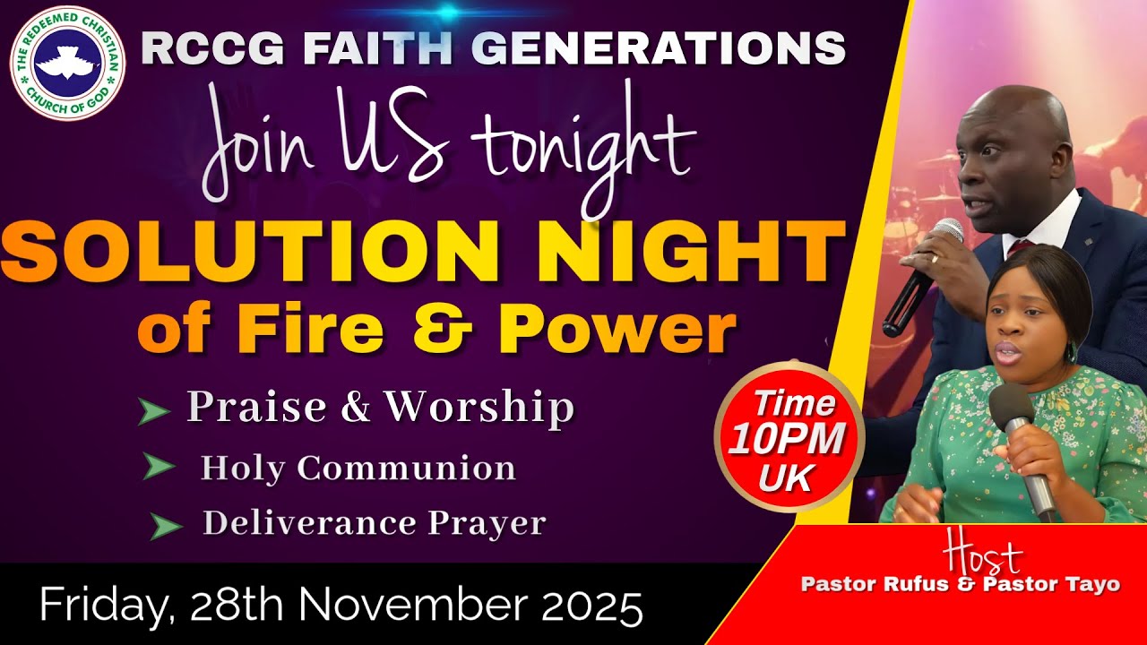 Friday Night Vigil Service  // RCCG Faith Generations Church // 28/11/2025