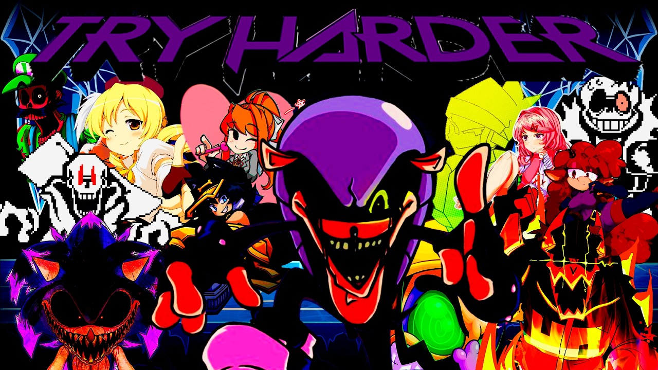 Try Harder REDUX but Different Characters Sing It  (FNF Try Harder REDUX but Everyone Sings It)