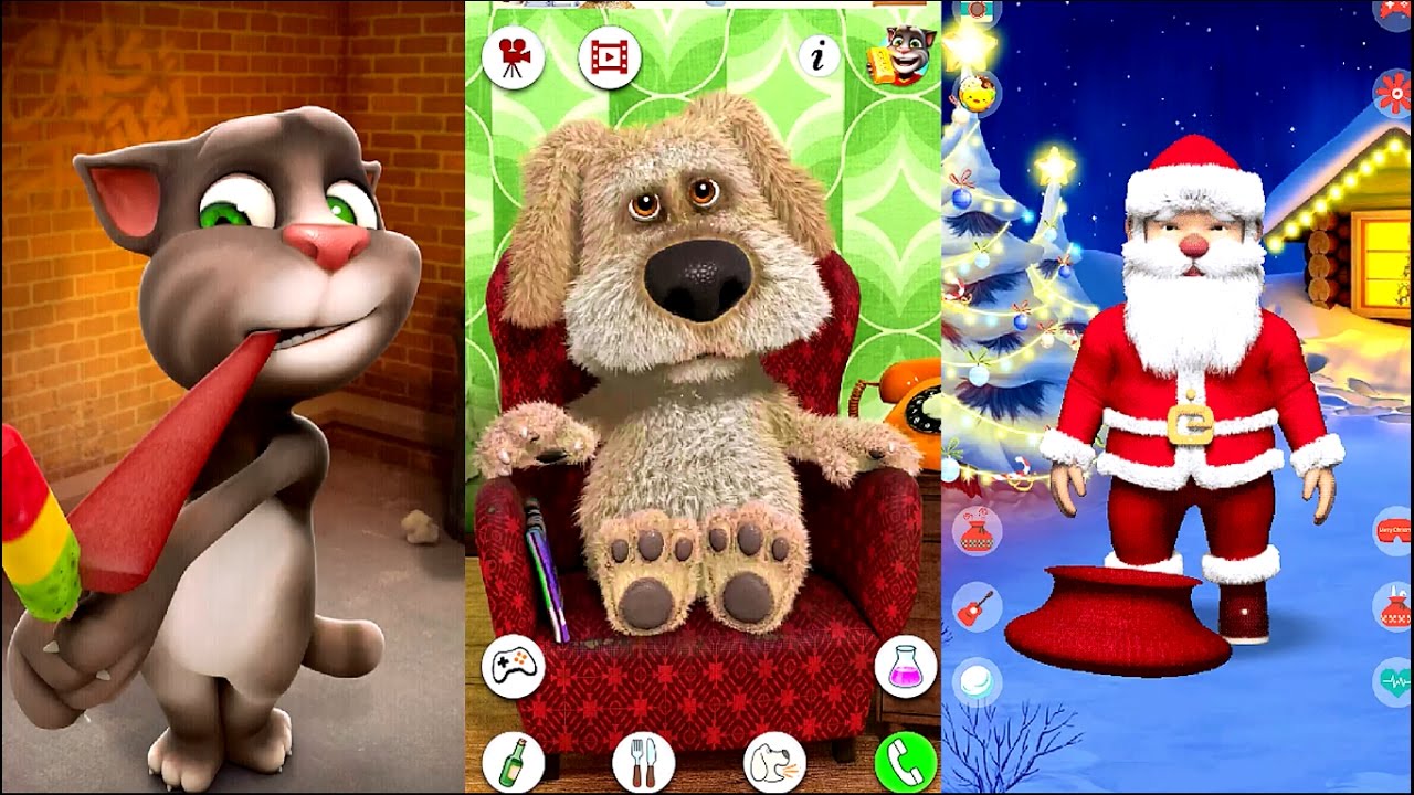 Talking Tom Vs Talking Ben Vs Talking Santa Claus iPad iOS Gameplay HD