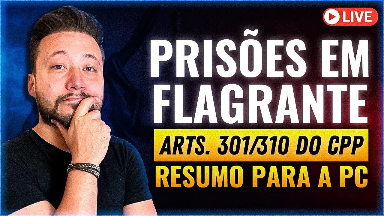 Prisão em Flagrante (Arts. 301/310 do CPP) - Live #006 Concurso Polícia Civil