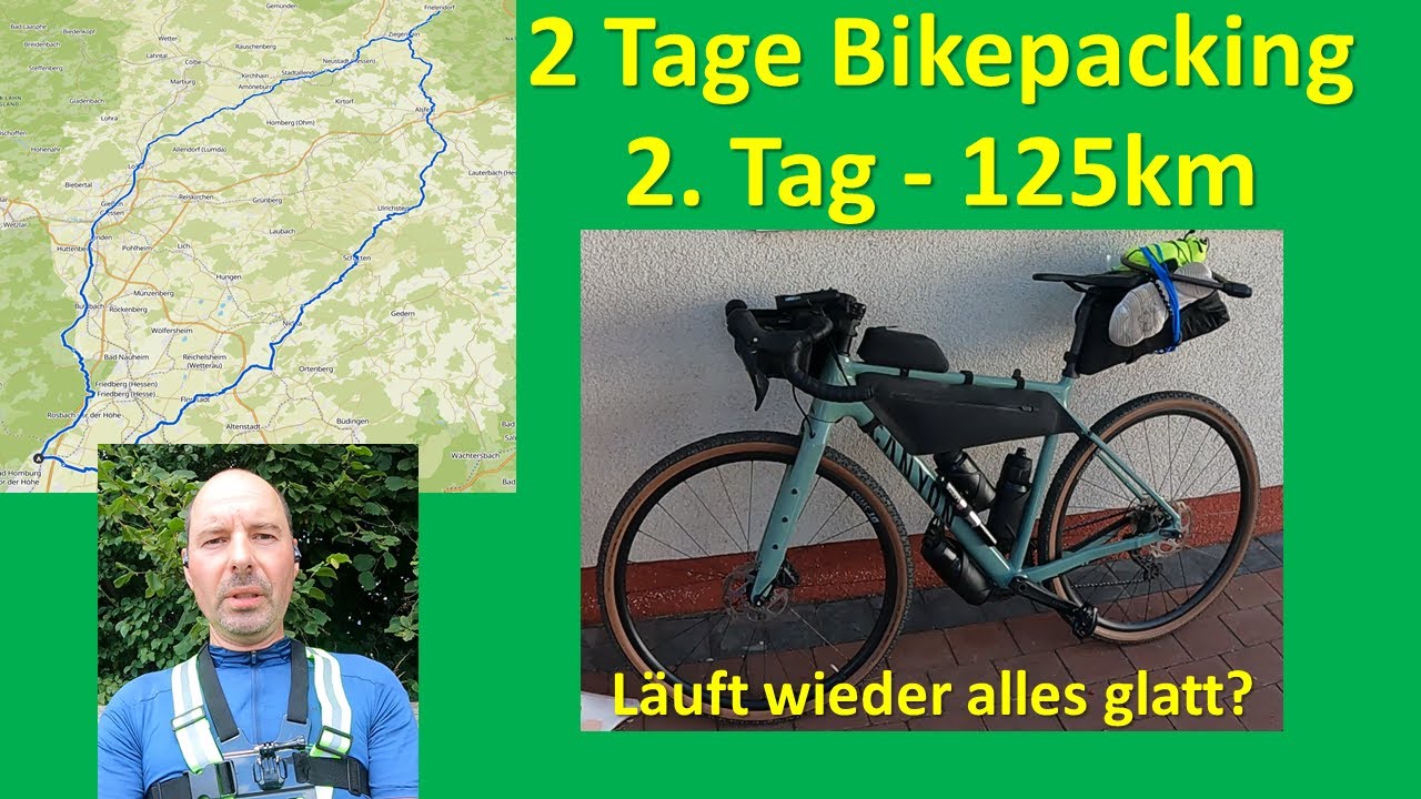 2. Tag Solo - Bikepacking Tour - Nochmal 125 km quer durch Hessen.