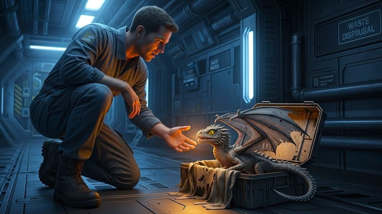 A Disabled Dragon Hatchling Was Left at the Space Station — A War Veteran Quietly Took Him In | HFY