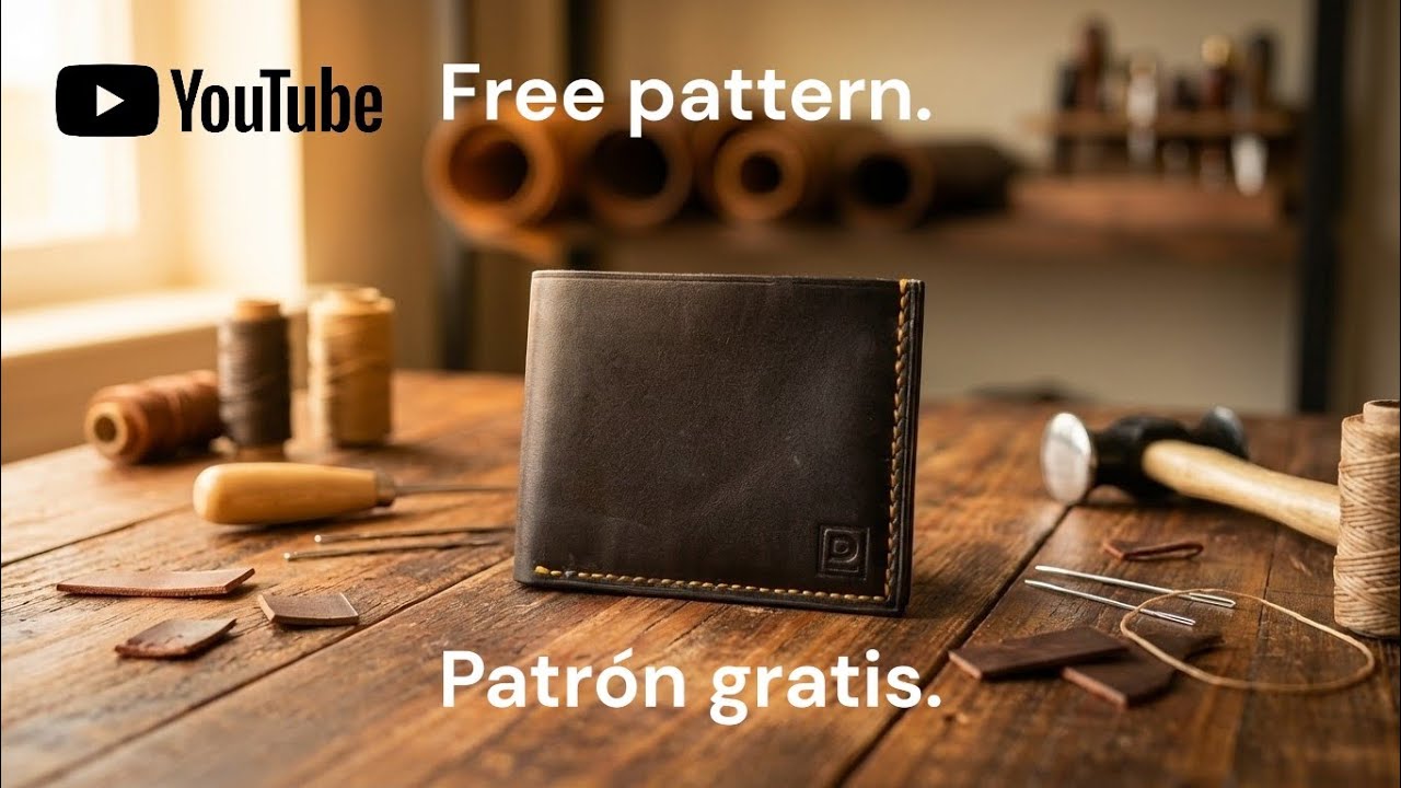 Como hacer una billetera para hombre. Patrón gratis y Tutorial. 