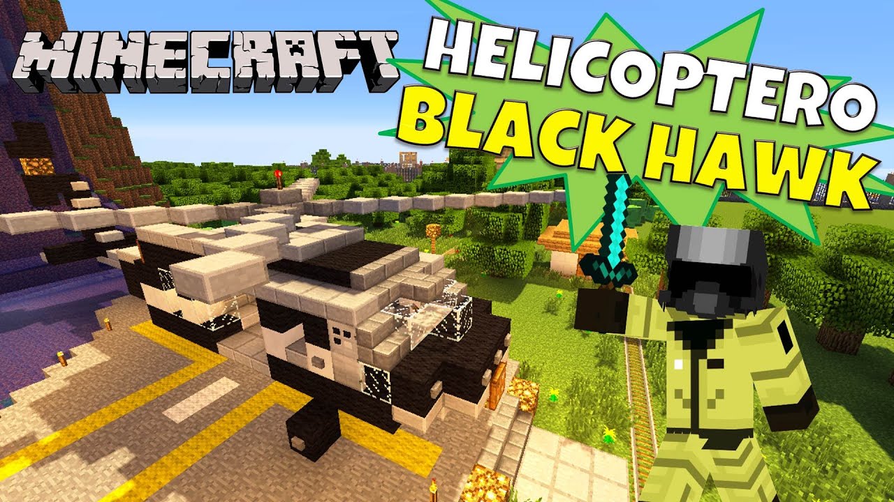 Minecraft: Como hacer un helicoptero (Helicopter HU-60 Black Hawk)