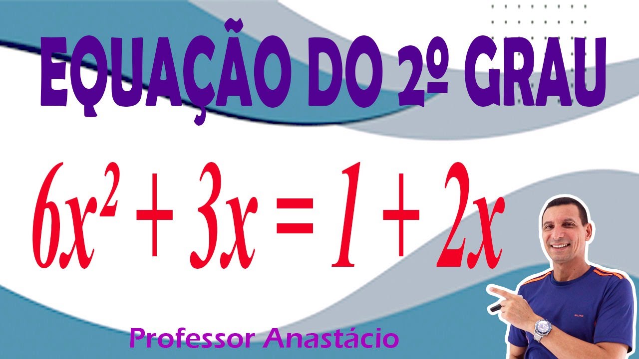 Qual é o conjunto solução da equação do segundo grau 6x² + 3x = 1 + 2x? Matemática básica #equation